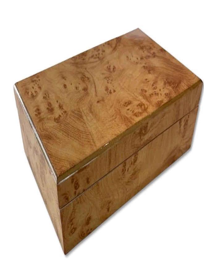 Cruiser’s Cache Cruiser's Caché Burl Wood Design Luxe Decorative Box | Fully Suede-Lined | Small - 8 inches - Image 1